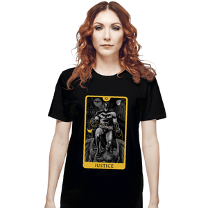 Daily_Deal_Shirts T-Shirts, Unisex / Small / Black JL Tarot - Justice