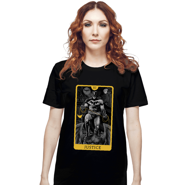 Daily_Deal_Shirts T-Shirts, Unisex / Small / Black JL Tarot - Justice