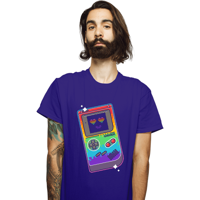 Shirts T-Shirts, Unisex / Small / Violet Gaymer Player II