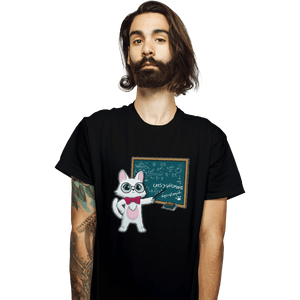 Shirts T-Shirts, Unisex / Small / Black Scientist Cat