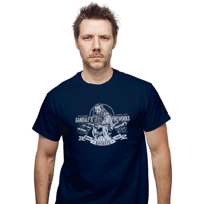 Secret_Shirts T-Shirts, Unisex / Small / Navy Gandalf's Fireworks