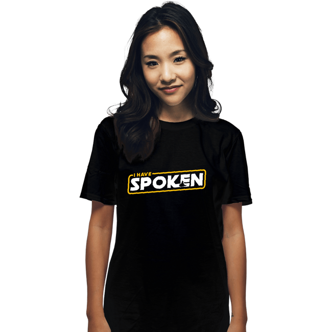 Shirts T-Shirts, Unisex / Small / Black I Have Spoken Logo