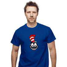 Load image into Gallery viewer, Shirts T-Shirts, Unisex / Small / Royal Blue Mad Cat Hat
