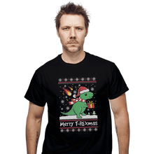 Load image into Gallery viewer, Shirts T-Shirts, Unisex / Small / Black Merry T-Rexmas
