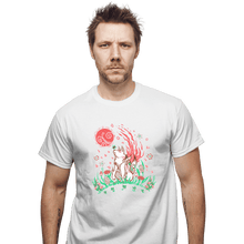 Load image into Gallery viewer, Secret_Shirts T-Shirts, Unisex / Small / White Wolf Blossoming Breeze
