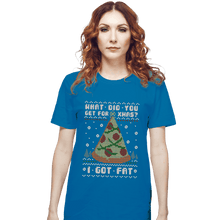 Load image into Gallery viewer, Shirts T-Shirts, Unisex / Small / Sapphire Fatty Christmas
