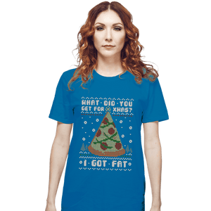 Shirts T-Shirts, Unisex / Small / Sapphire Fatty Christmas