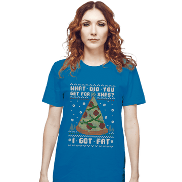 Shirts T-Shirts, Unisex / Small / Sapphire Fatty Christmas
