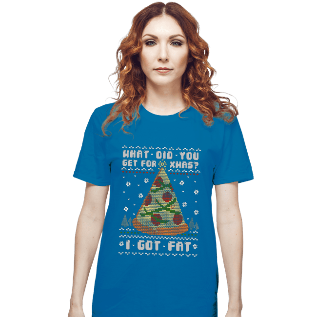 Shirts T-Shirts, Unisex / Small / Sapphire Fatty Christmas