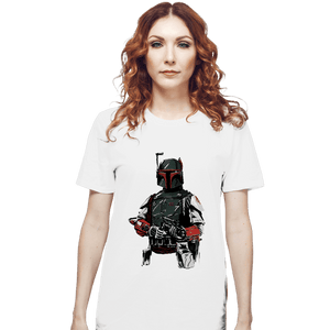 Shirts T-Shirts, Unisex / Small / White Mandalorian Bounterhunter
