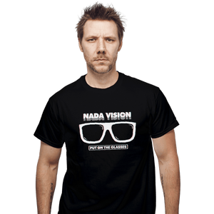 Shirts T-Shirts, Unisex / Small / Black Nada Vision