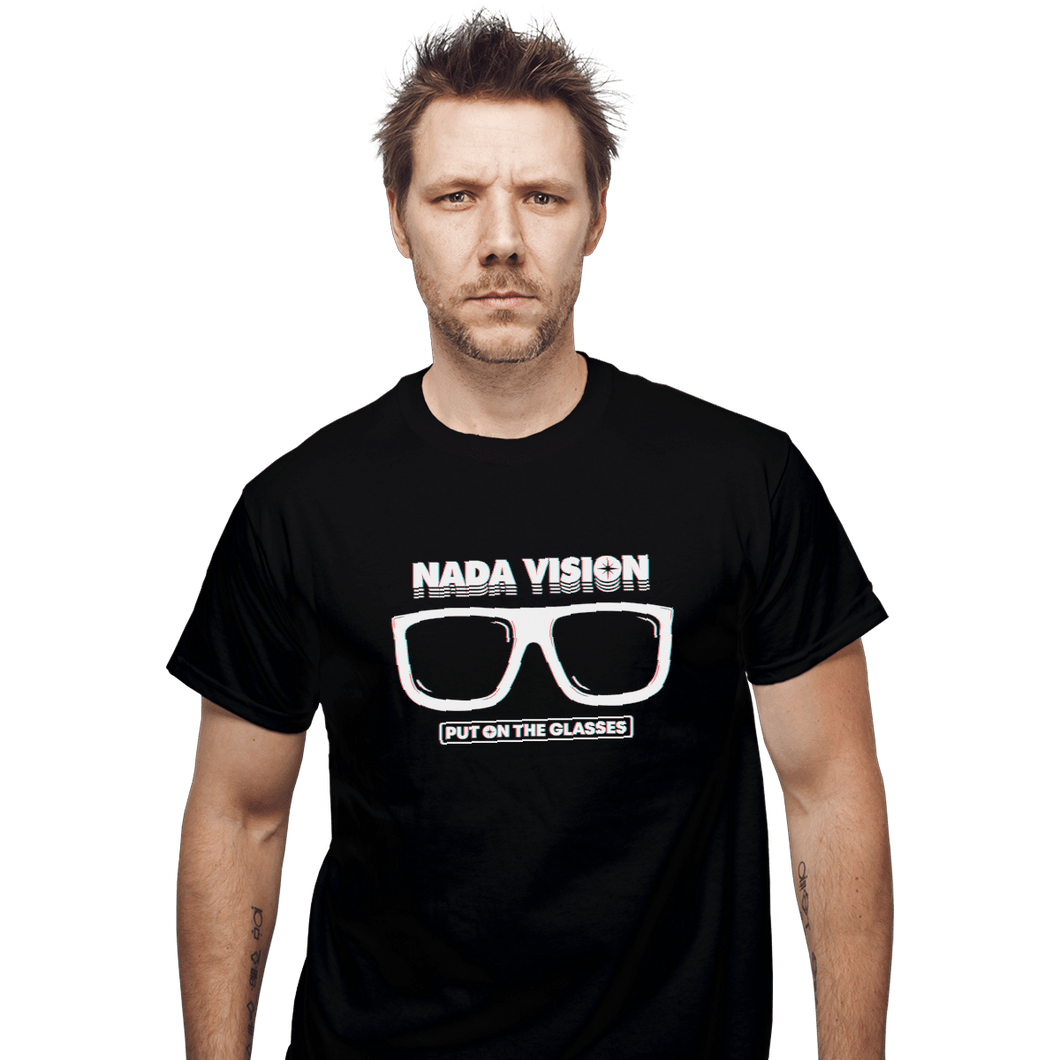 Shirts T-Shirts, Unisex / Small / Black Nada Vision