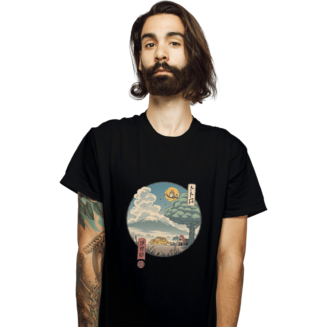 Shirts T-Shirts, Unisex / Small / Black Neighbor's Ukiyo-e