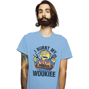 Daily_Deal_Shirts T-Shirts, Unisex / Small / Powder Blue Burnt Wookiee