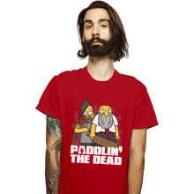 Load image into Gallery viewer, Shirts T-Shirts, Unisex / Small / Red Paddlin&#39; The Dead
