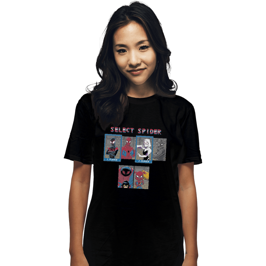 Shirts T-Shirts, Unisex / Small / Black Select Spider
