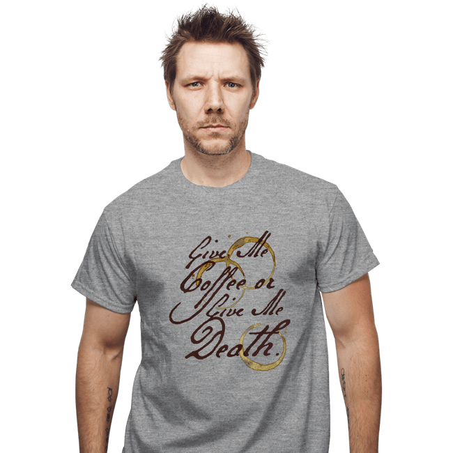 Secret_Shirts T-Shirts, Unisex / Small / Sports Grey Give Me Coffee