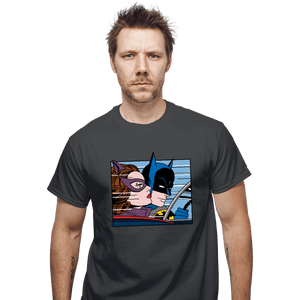 Shirts T-Shirts, Unisex / Small / Charcoal In The Batmobile