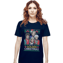 Load image into Gallery viewer, Shirts T-Shirts, Unisex / Small / Navy Golden Christmas
