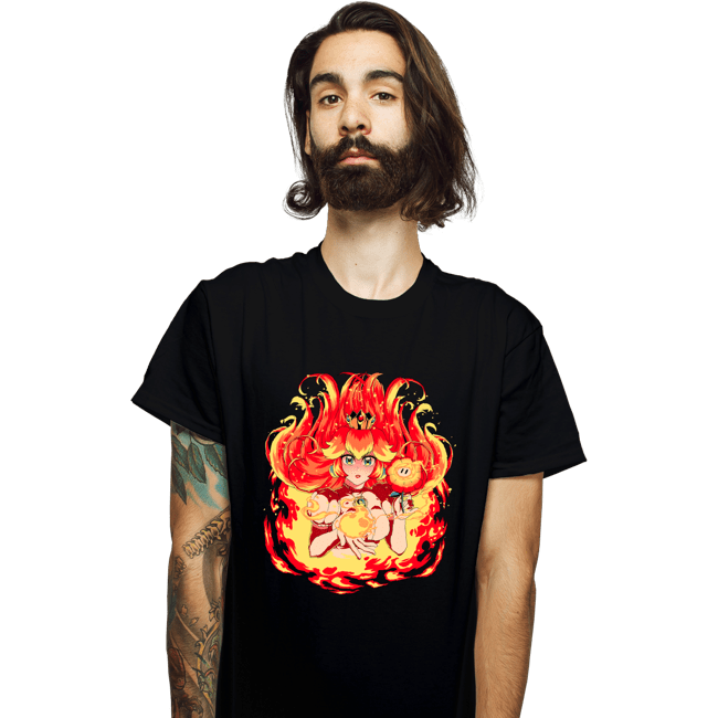 Daily_Deal_Shirts T-Shirts, Unisex / Small / Black Peach Fire