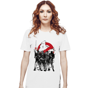 Daily_Deal_Shirts T-Shirts, Unisex / Small / White Ghostbusters Sumi-e