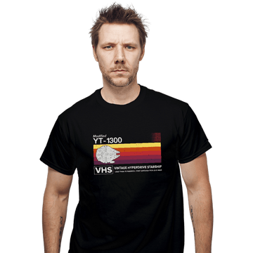 Daily_Deal_Shirts T-Shirts, Unisex / Small / Black Vintage Hyperdrive Starship