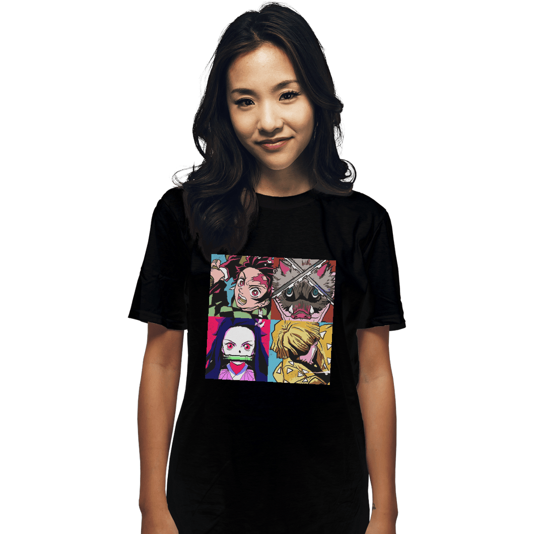 Shirts T-Shirts, Unisex / Small / Black Kimetsu No Warhol
