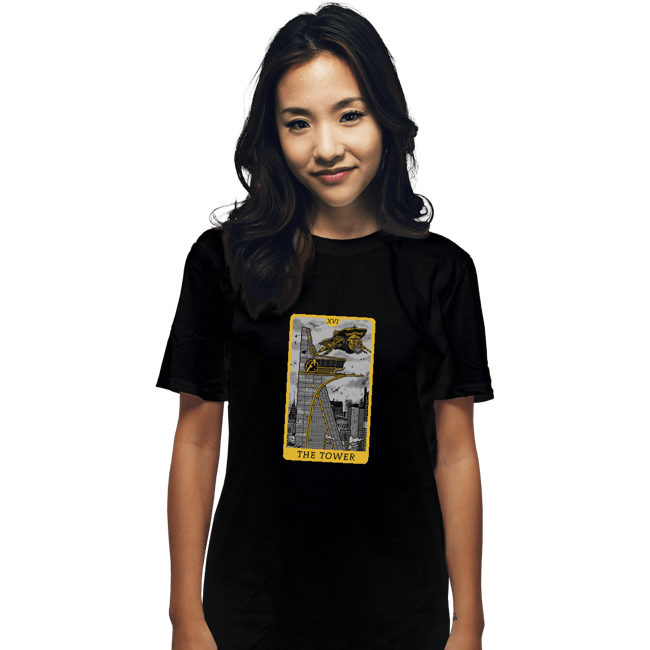 Shirts T-Shirts, Unisex / Small / Black Tarot The Tower