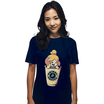 Shirts T-Shirts, Unisex / Small / Navy Animal Coffee