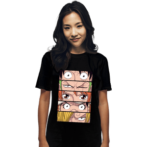 Daily_Deal_Shirts T-Shirts, Unisex / Small / Black Straw Hat Eyes