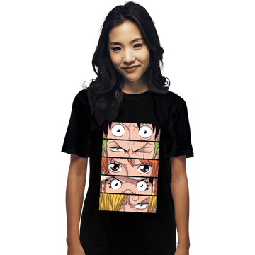 Daily_Deal_Shirts T-Shirts, Unisex / Small / Black Straw Hat Eyes