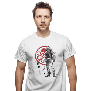 Shirts T-Shirts, Unisex / Small / White Winter Soldier Sumi-e