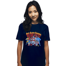 Load image into Gallery viewer, Shirts T-Shirts, Unisex / Small / Navy 90s Super Friends
