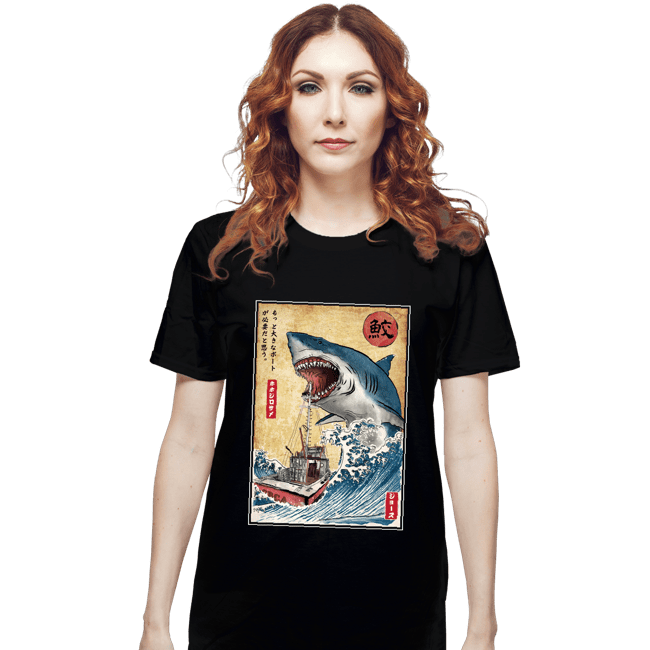 Secret_Shirts T-Shirts, Unisex / Small / Black Hunting The Shark In Japan