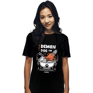 Daily_Deal_Shirts T-Shirts, Unisex / Small / Black Demon Dog Ramen