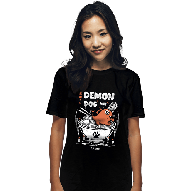 Daily_Deal_Shirts T-Shirts, Unisex / Small / Black Demon Dog Ramen