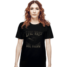 Load image into Gallery viewer, Shirts T-Shirts, Unisex / Small / Black Live Fast Die Young
