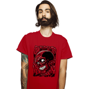 Daily_Deal_Shirts T-Shirts, Unisex / Small / Red Dead By Dawn Skull
