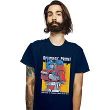 Load image into Gallery viewer, Shirts T-Shirts, Unisex / Small / Navy Optimistic Prime
