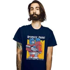 Shirts T-Shirts, Unisex / Small / Navy Optimistic Prime