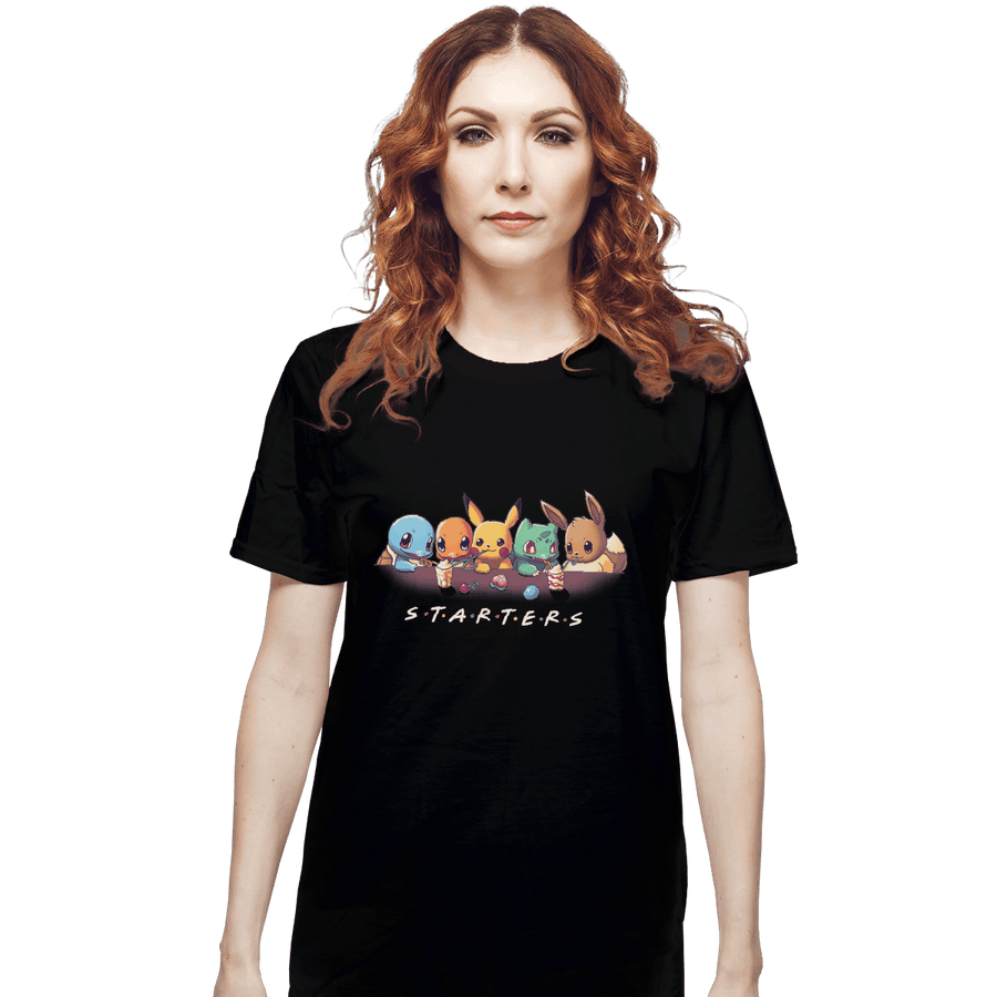 Shirts T-Shirts, Unisex / Small / Black Starter Friends