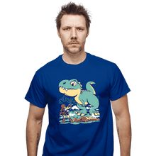 Load image into Gallery viewer, Shirts T-Shirts, Unisex / Small / Royal Blue T Rex Surprise
