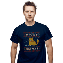 Load image into Gallery viewer, Daily_Deal_Shirts T-Shirts, Unisex / Small / Navy Meowy Catmas
