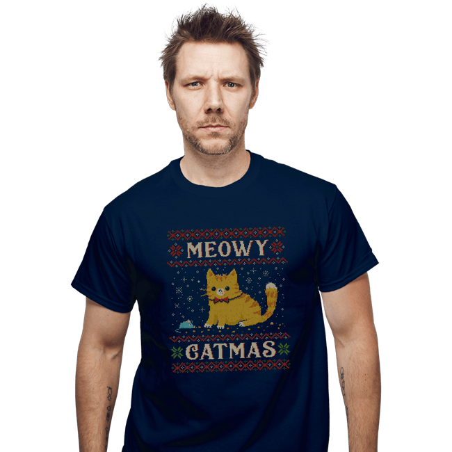 Daily_Deal_Shirts T-Shirts, Unisex / Small / Navy Meowy Catmas
