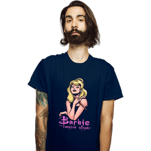 Load image into Gallery viewer, Daily_Deal_Shirts T-Shirts, Unisex / Small / Navy Barbie The Vampire Slayer
