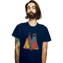 Load image into Gallery viewer, Shirts T-Shirts, Unisex / Small / Navy Geometric Middle Earth
