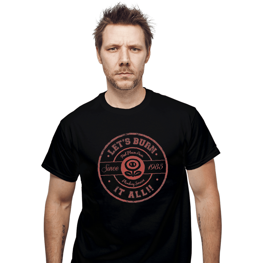 Shirts T-Shirts, Unisex / Small / Black Flower