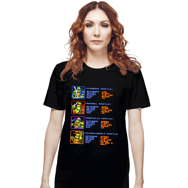 Secret_Shirts T-Shirts, Unisex / Small / Black TMNT Profiles