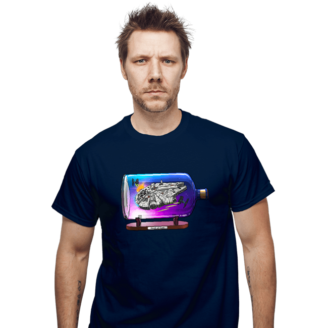 Daily_Deal_Shirts T-Shirts, Unisex / Small / Navy Spaceship In A Bottle