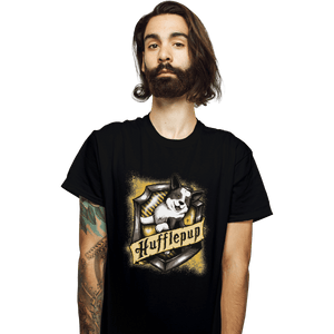 Shirts T-Shirts, Unisex / Small / Black Hairy Pupper House Hufflepup